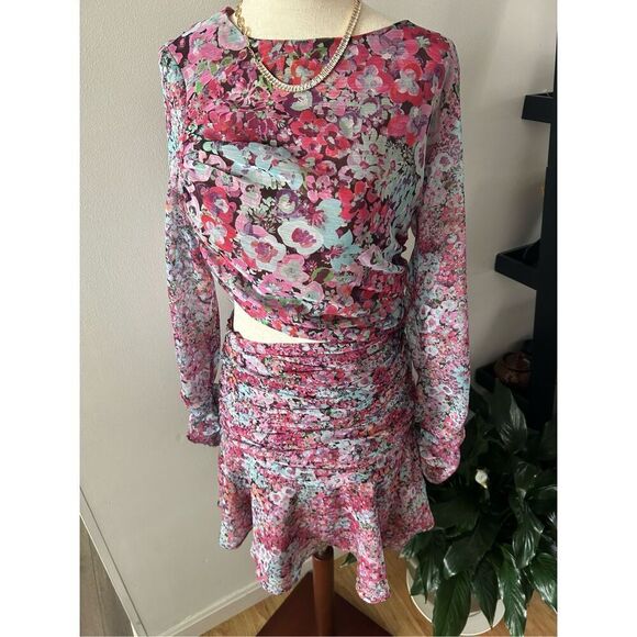Zara floral dress size small long sleeve - Picture 1 of 5